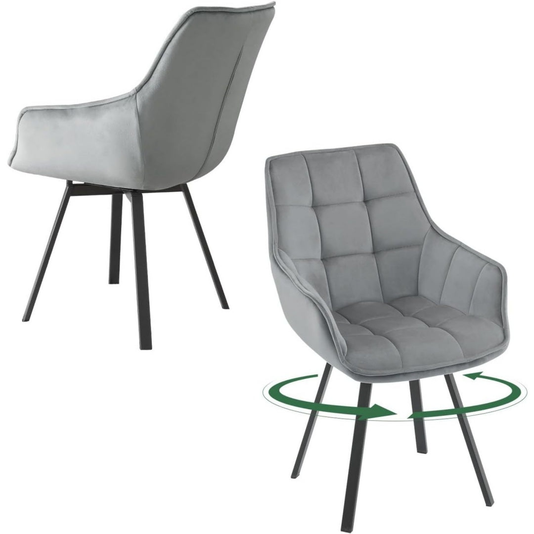 Chaise en acier gris design moderne