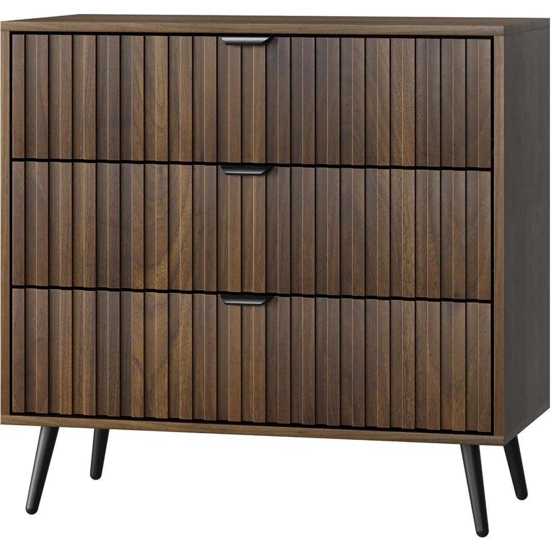 Commode marron 3 tiroirs moderne