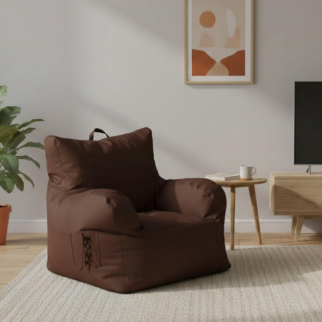 Fauteuil gris a poser au salon 60 x 85 x 80 cm