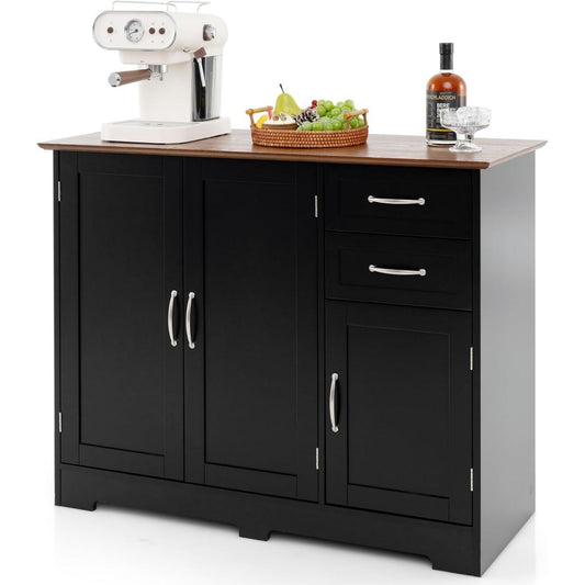 Buffet noir 100 cm, gain de place