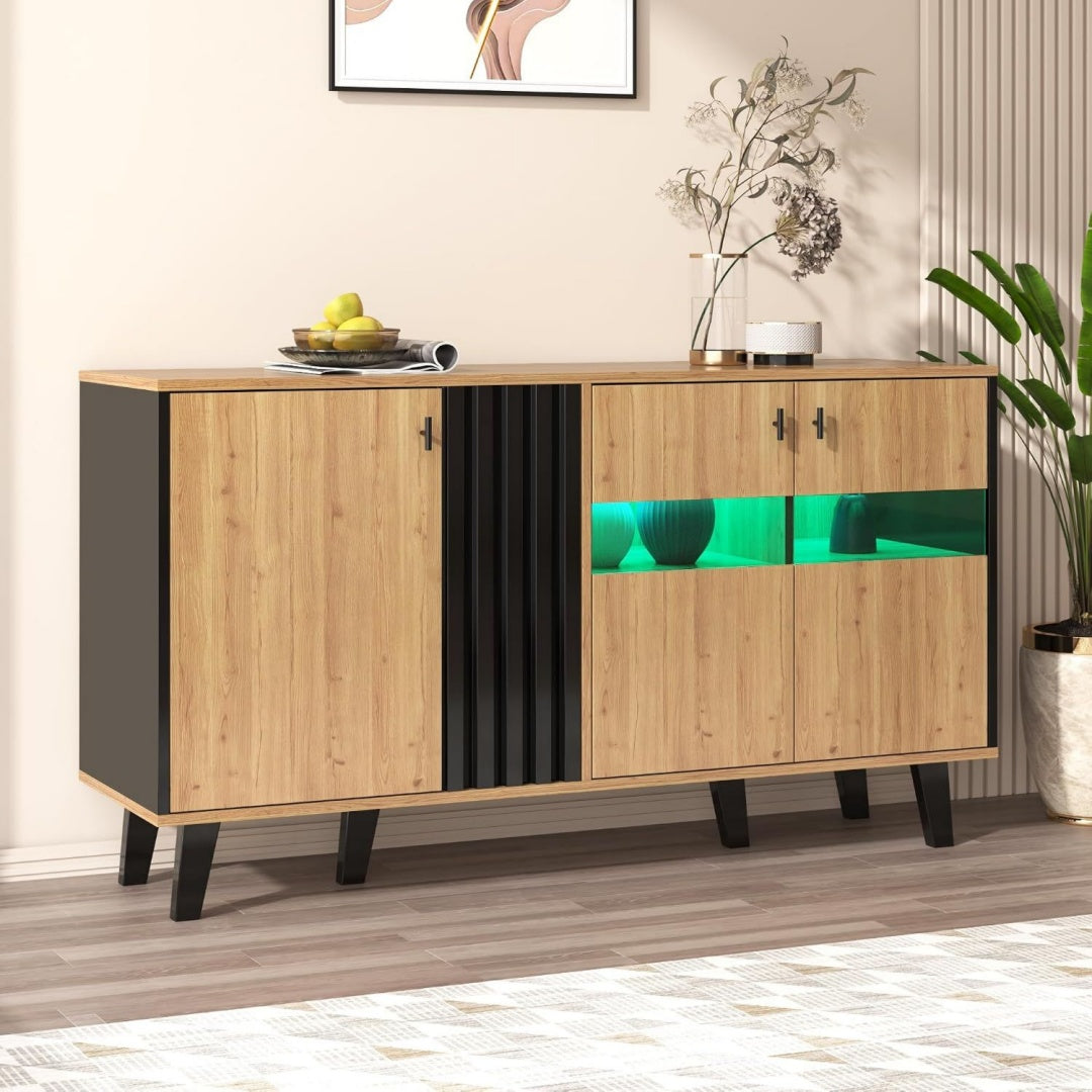 Contemporaine commode 140 cm de large creme