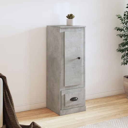 Credence gris clair structure metallique, 36 x 35, 5 x 103, 5 cm