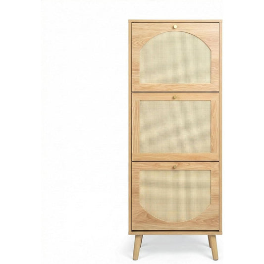 Armoire a chaussures beige 3 portes et 99 tiroirs