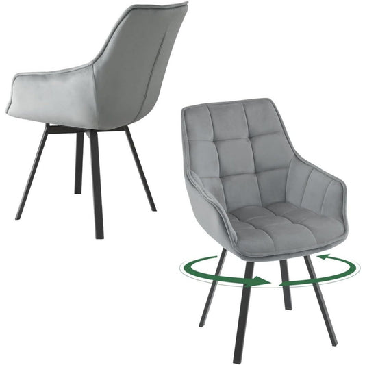 Chaise en acier gris design moderne