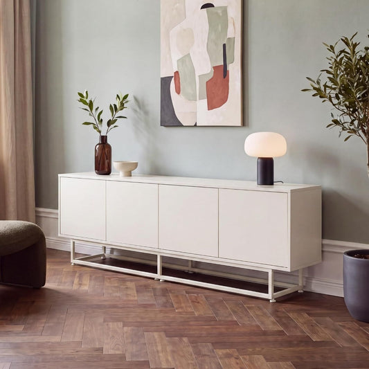 Meuble TV gris, ideal pour salle a manger