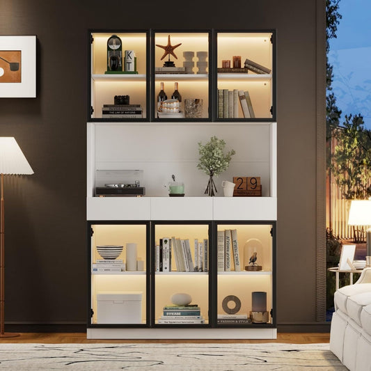 Vitrine marron 30 x 120 x 200 cm classique