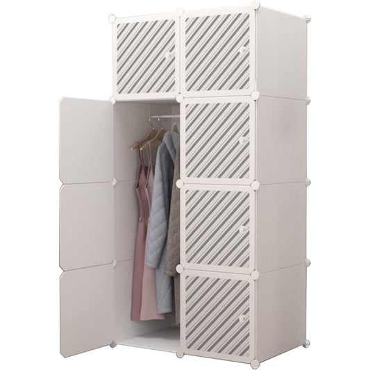 Armoire gris clair elegant plastique 140 x 70 x 45 cm