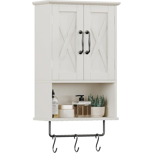 Placard de salle de bain esprit rustique gris clair
