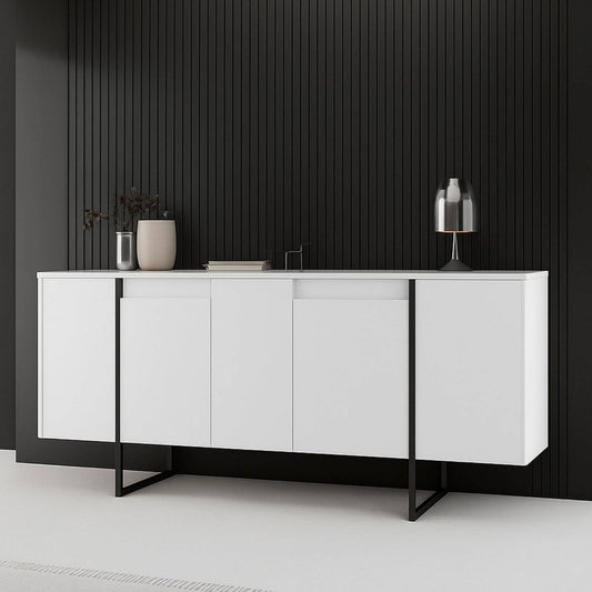Buffet industriel gris fonce