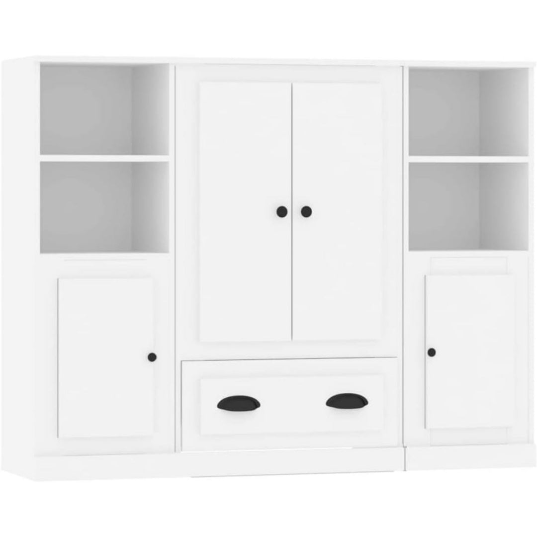 Buffet compact 132 x 103.5 cm gris clair