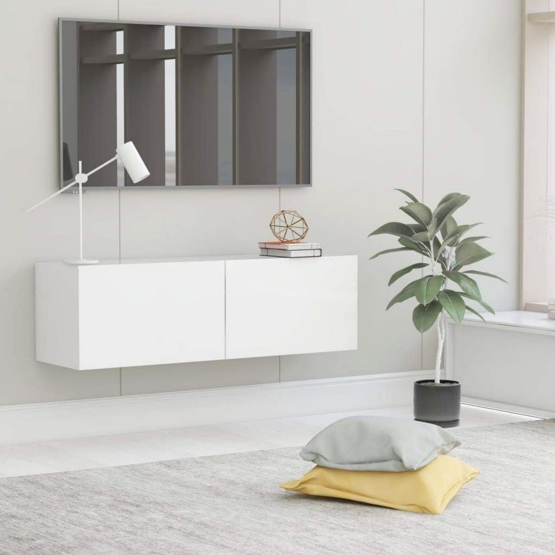 Meuble TV design moderne gris clair