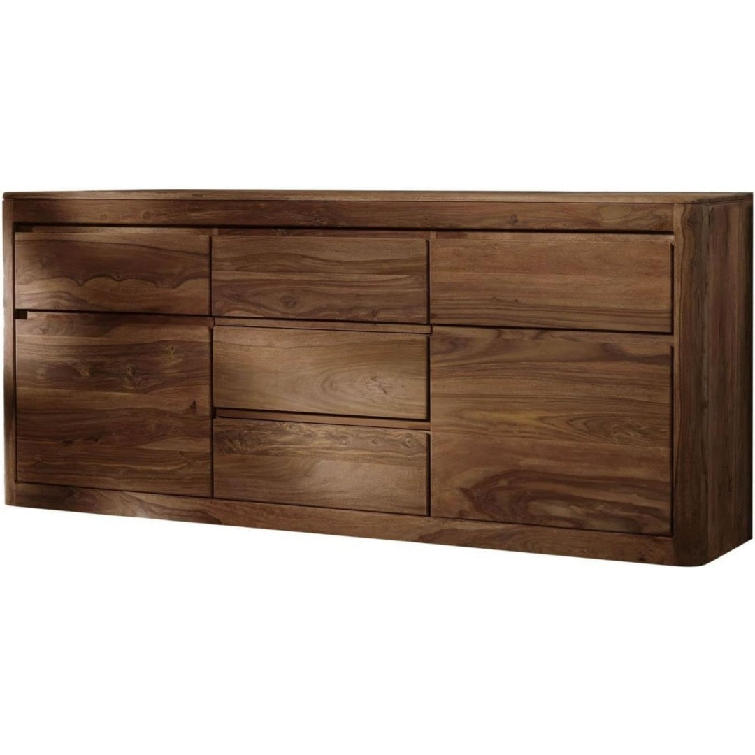 Buffet marron, rangement pratique, design contemporain