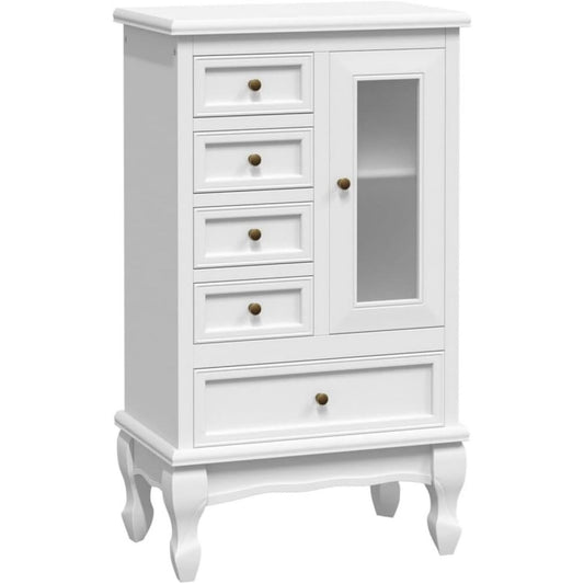 Commode design cachet vintage gris clair