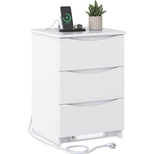 Table de chevet gris clair minimaliste