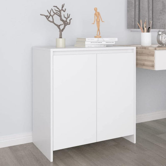 Buffet gris clair, vitre, espace organise
