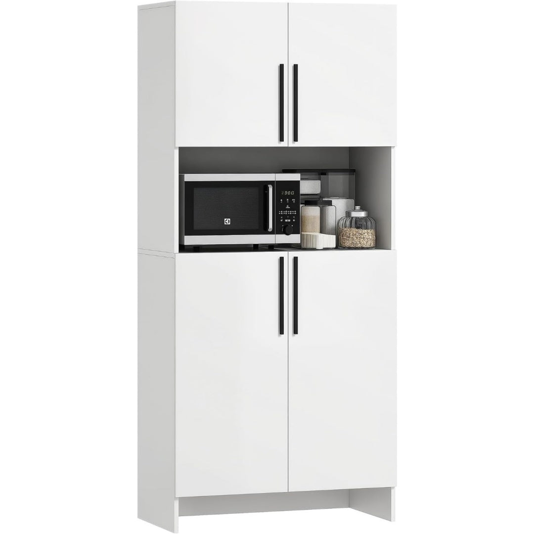 Colonne de rangement pour cuisine gris clair