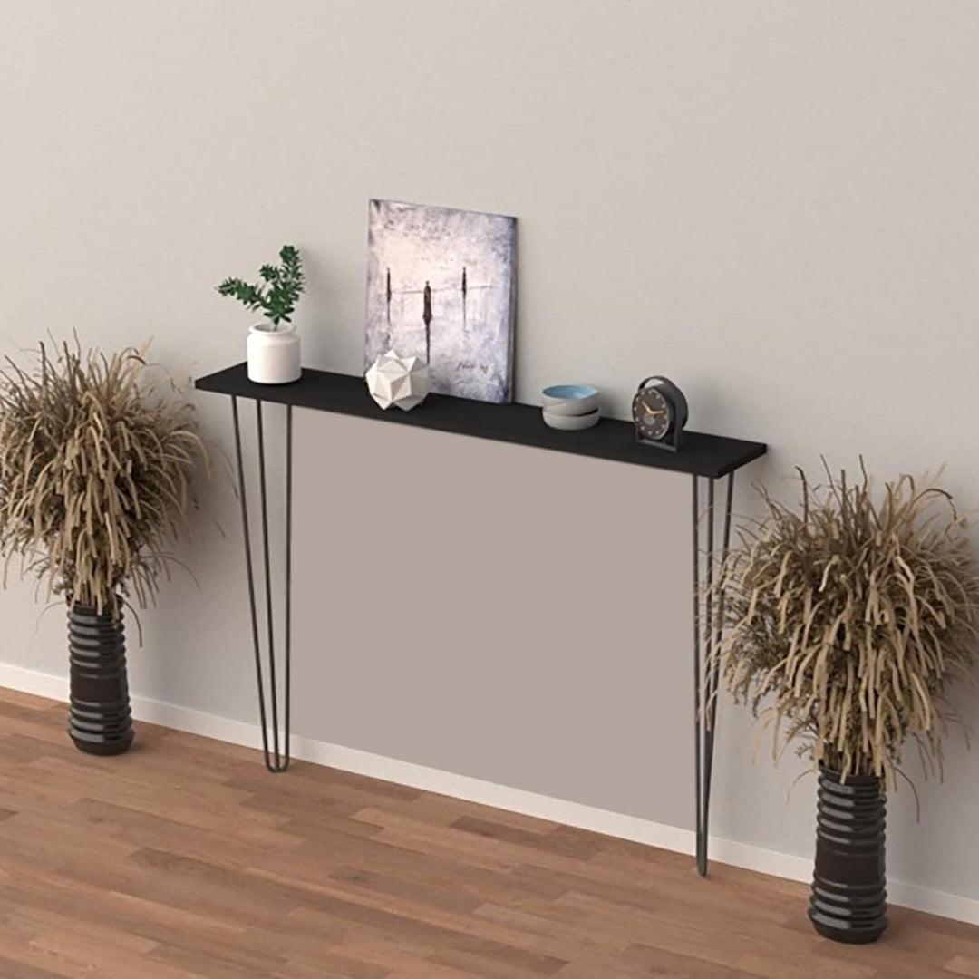 Console en acier gris clair design moderne