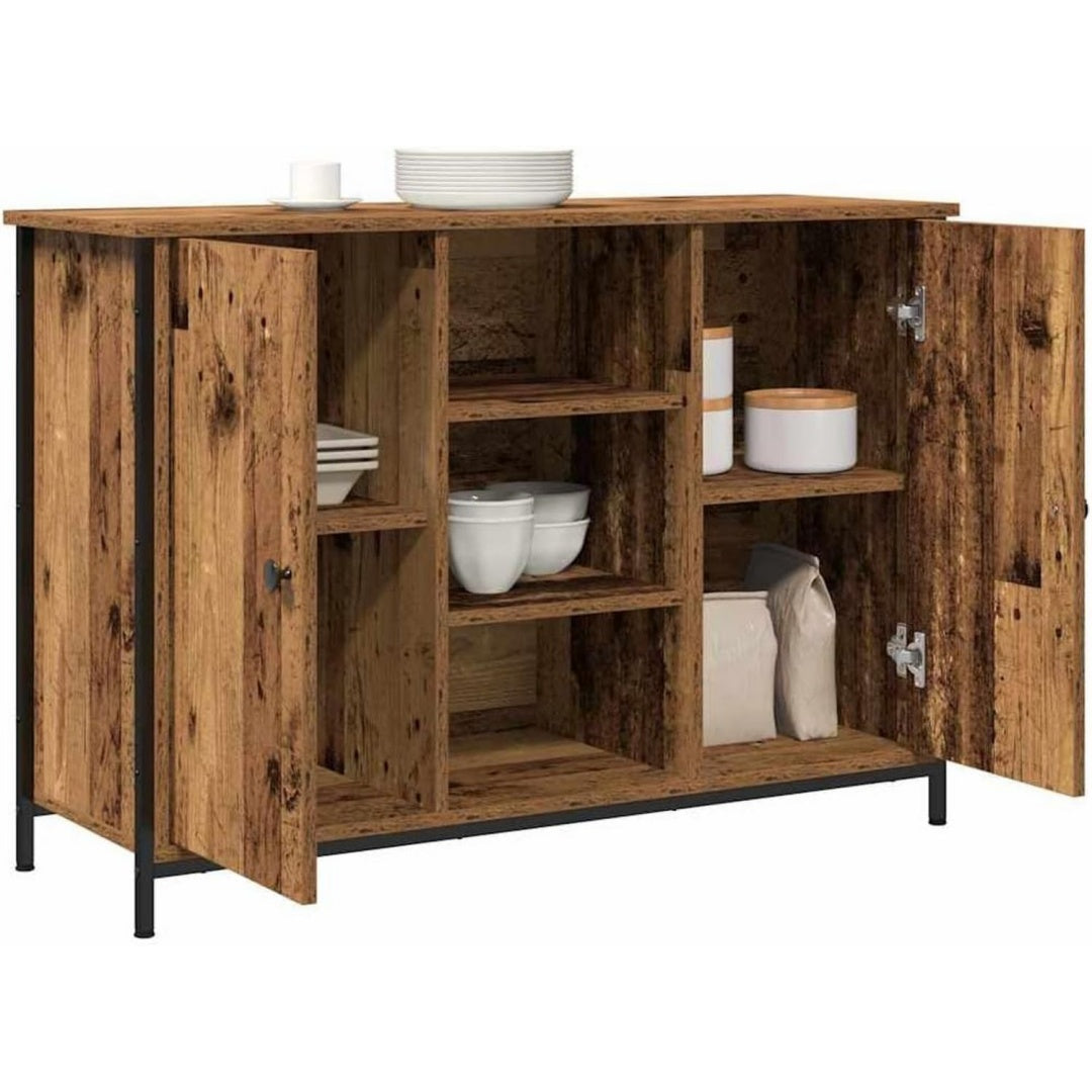 Rangement bureau, bahut marron en bois 2 portes