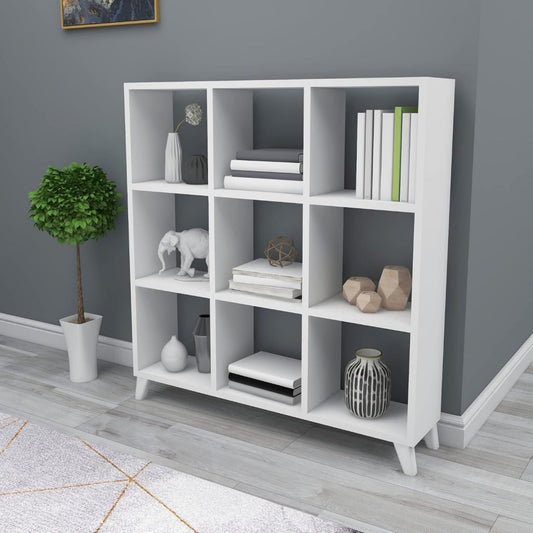 Design moderne bibliotheque gris 20 x 88 x 100 cm